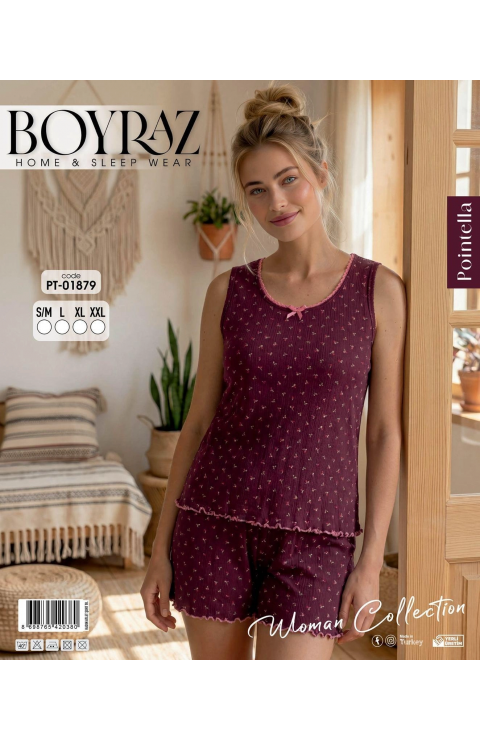 Boyraz PT-01879 Kadın Pointella Şortlu Takım