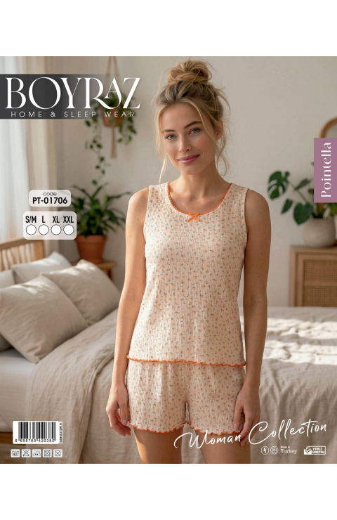 Boyraz PT-01706 Kadın Pointella Şortlu Takım