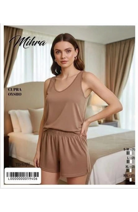 Mihra 20101 Kadın Oysho Askılı Şortlu Takım