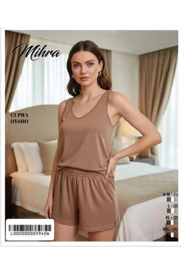 Mihra 20101 Kadın Oysho Askılı Şortlu Takım