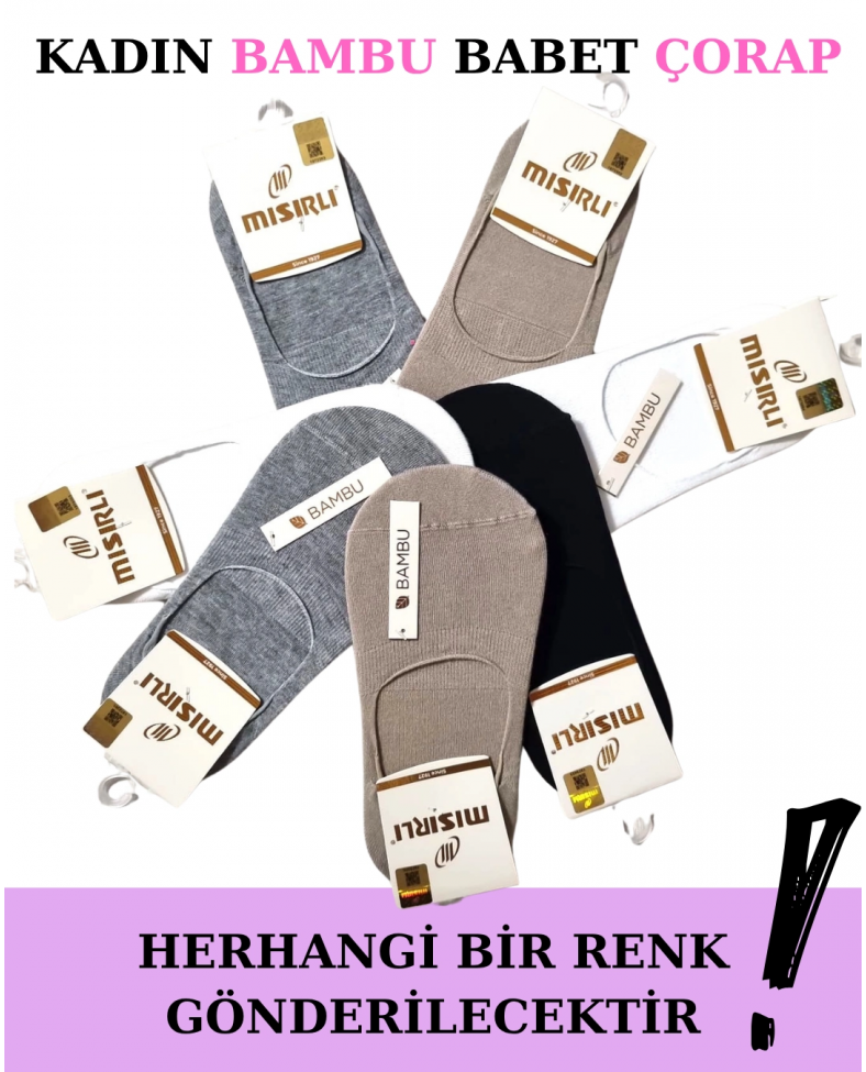Mısırlı 72300 Kadın Bambu Babet Çorap