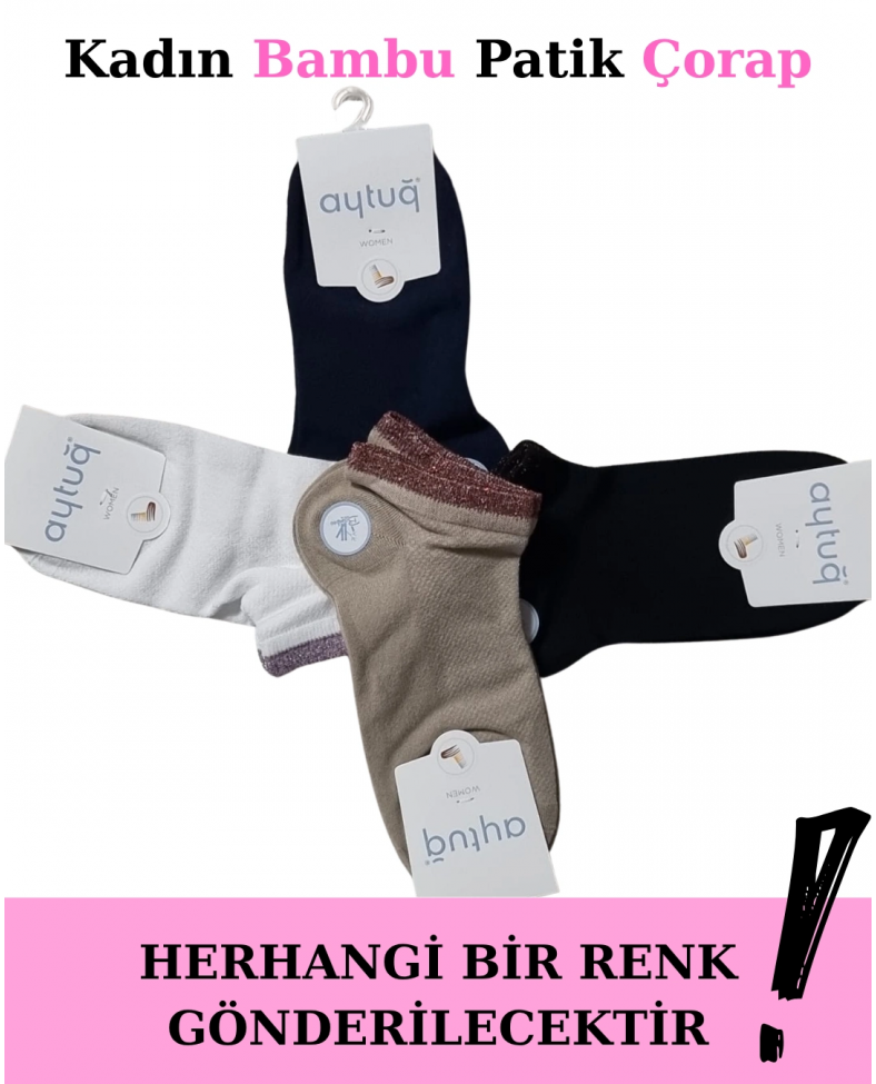 Aytuğ 34296 Kadın Bambu Patik Çorap