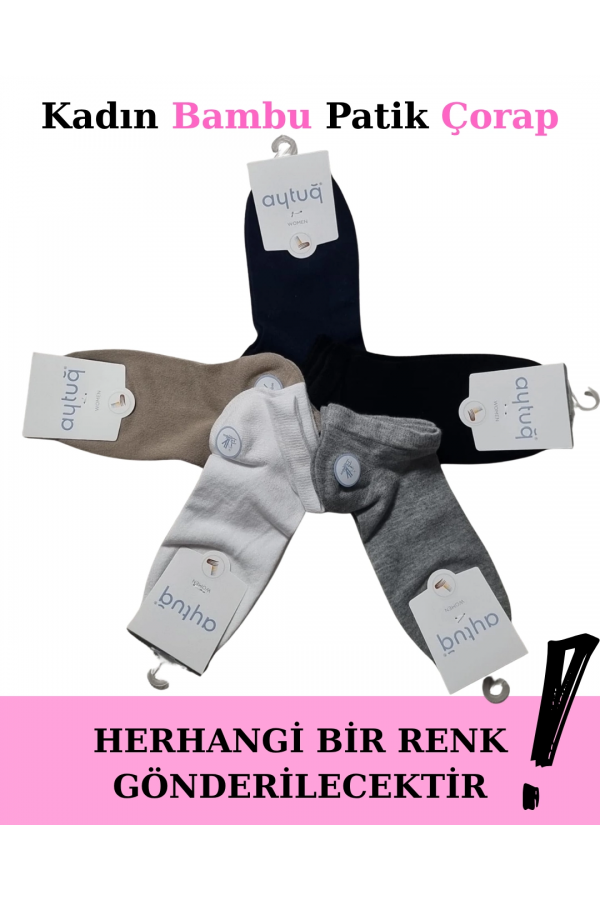 Aytuğ 34200 Kadın Bambu Patik Çorap