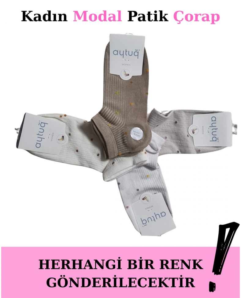 Aytuğ 33290 Kadın Modal Patik Çorap