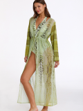 Argento 2106-3025 Kadın Önü Açık Uzun Kaftan