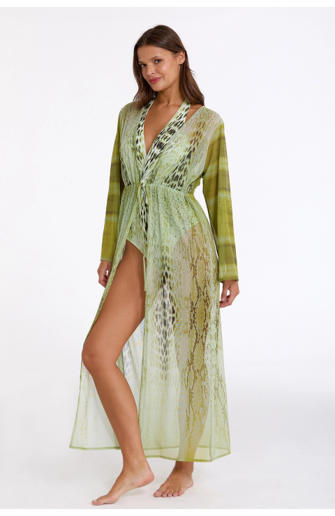Argento 2106-3025 Kadın Önü Açık Uzun Kaftan