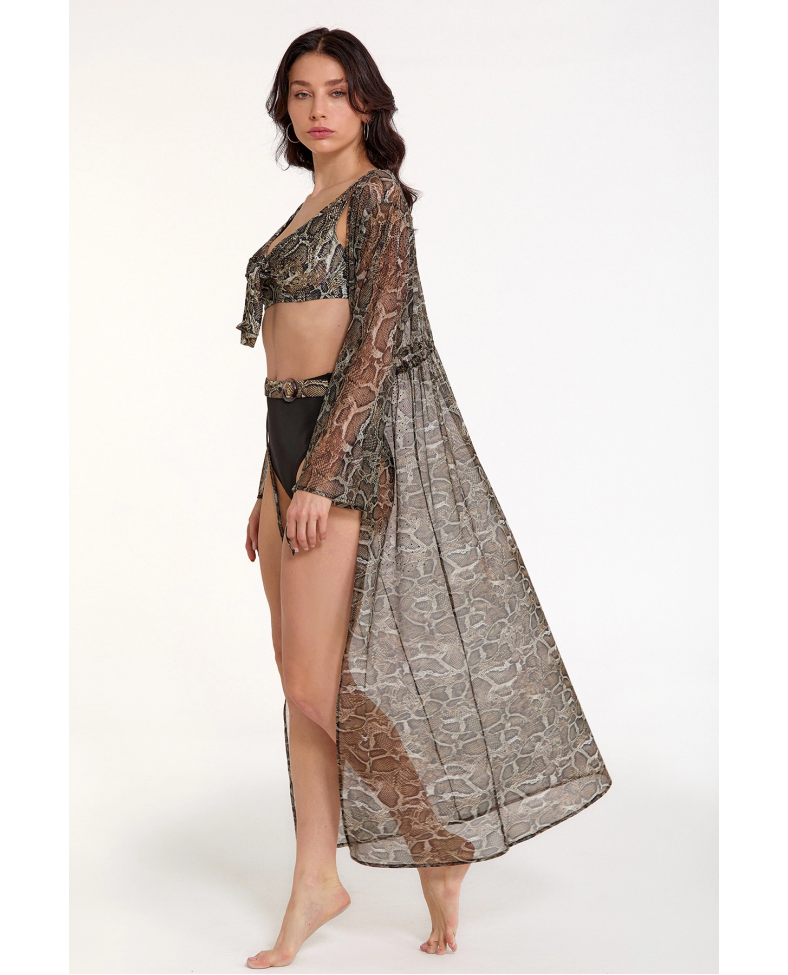 Argento 2106-3026 Kadın Önü Açık Uzun Kaftan