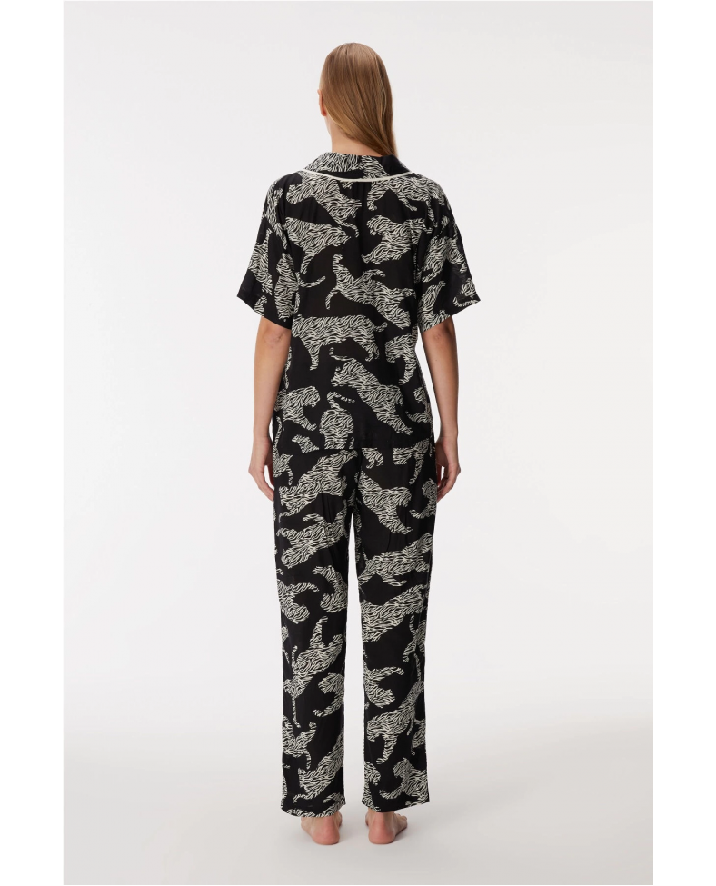 Anıl 11389 Bayan Kısa Kol Gömlek ve Pantolon Takım