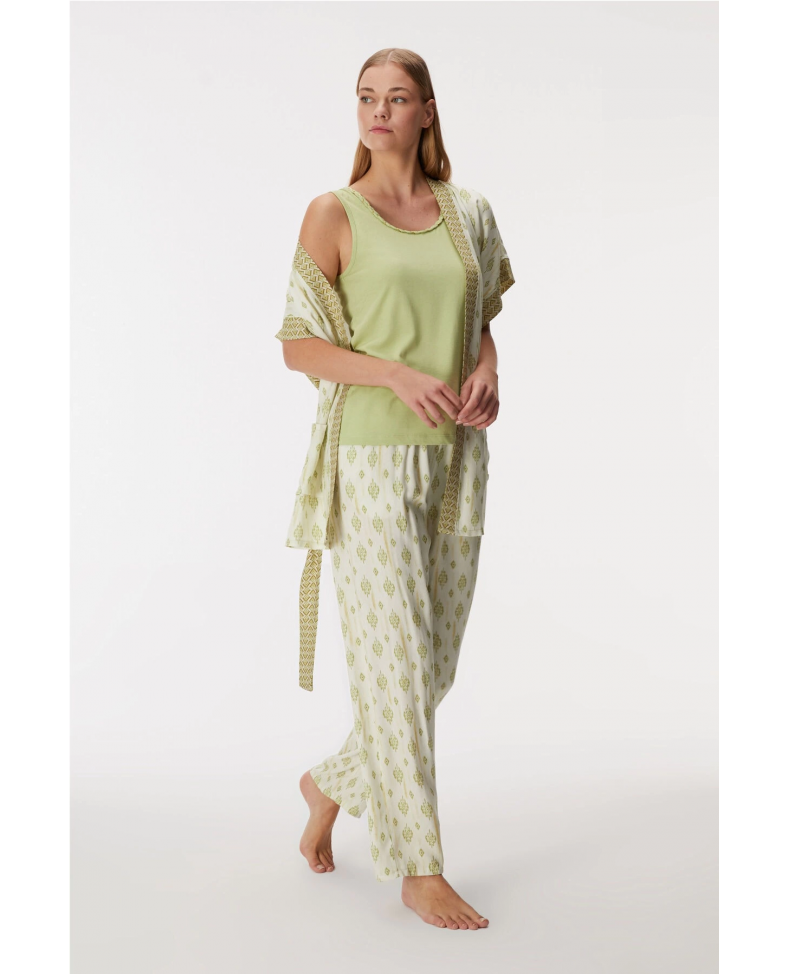 Anıl 11421 Kadın Sabahlık, Atlet ve Pantolon Takım