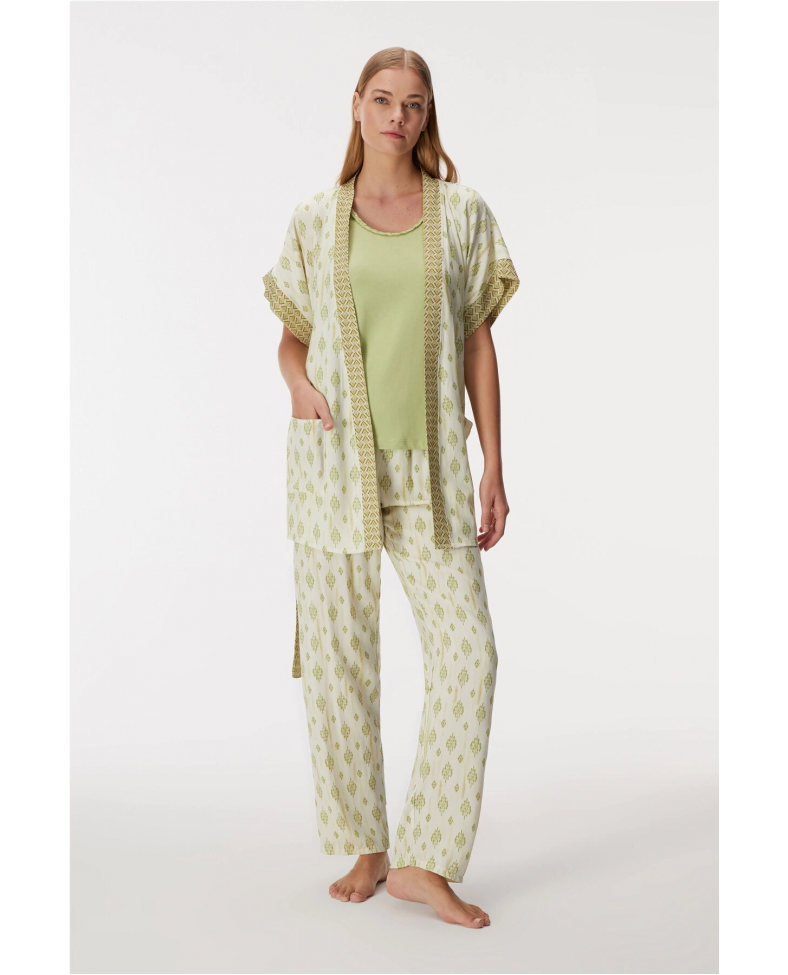 Anıl 11421 Kadın Sabahlık, Atlet ve Pantolon Takım