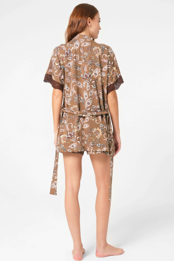 Anıl 5799 Bayan Sabahlık, Bralet Ve Şort Takım