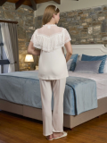 Aqua 26302 Dantel Detay Lohusa Pijama Takımı