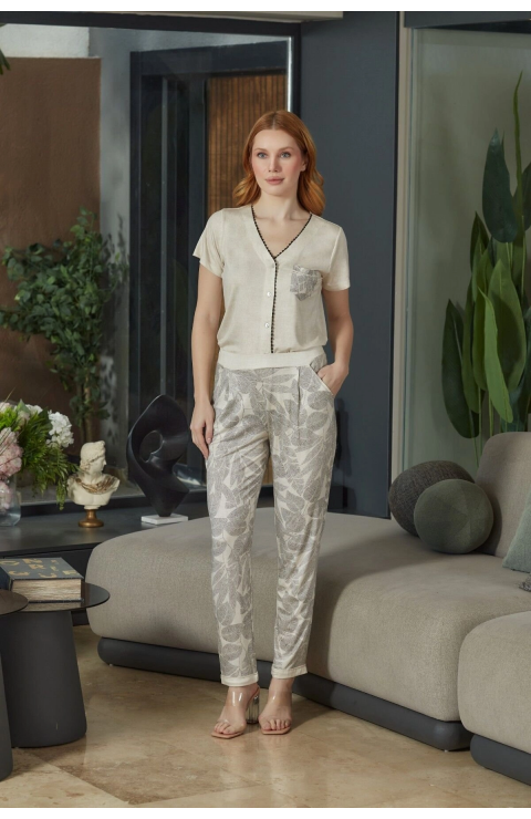 Aqua 26602 Kadın Kısa Kol Pijama Takımı