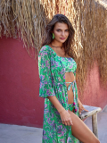 Argento 2106-3014 Kadın Önü Açık Uzun Kaftan