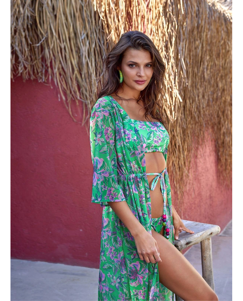 Argento 2106-3014 Kadın Önü Açık Uzun Kaftan