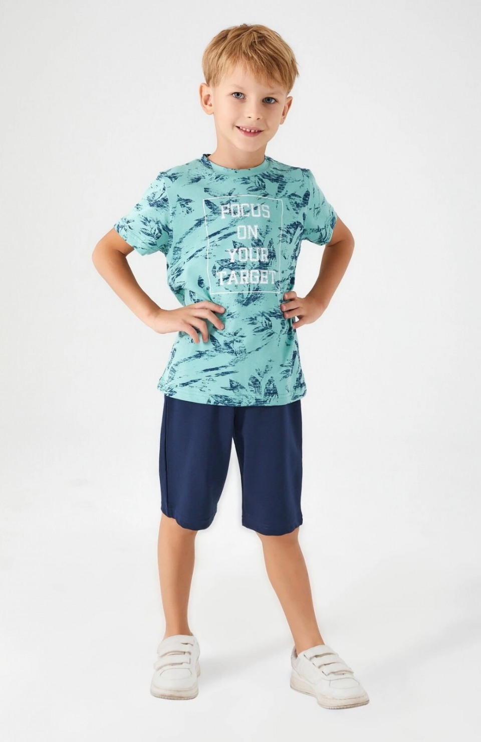 Arnetta 2566-2 Erkek Çocuk Kısa Kol Kapri Takım