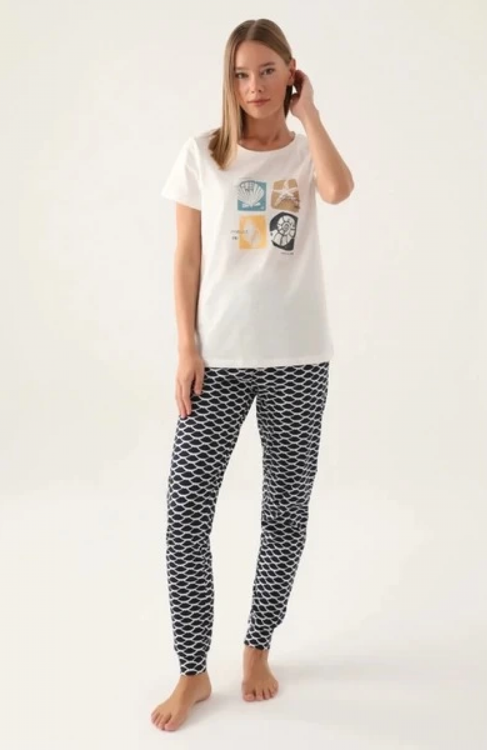 Arnetta 2871-S  Kadın Kısa Kol Pijama Takımı