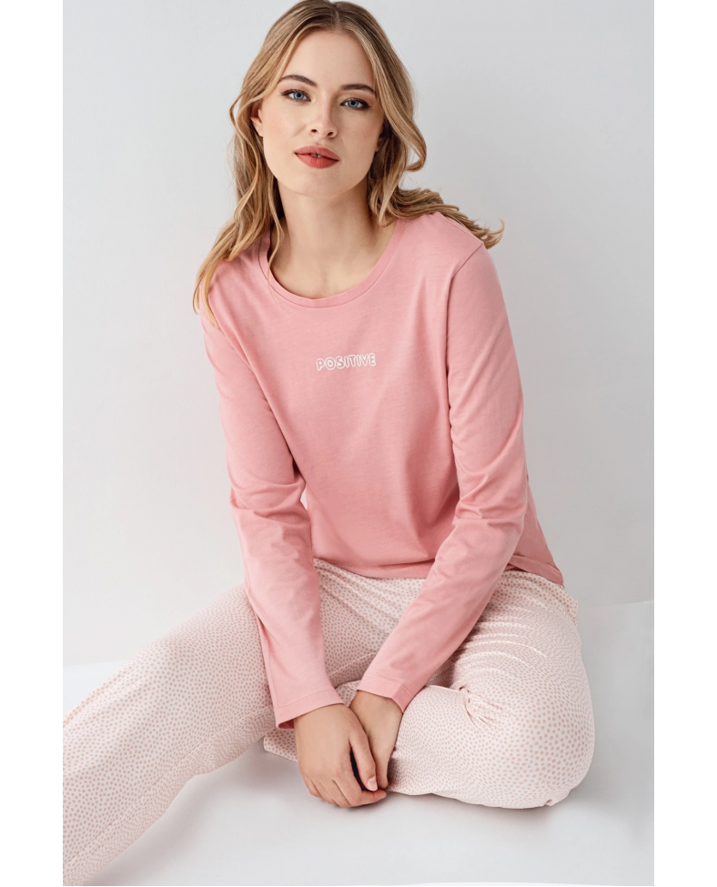 Arnetta 3417-X Kadın Battal Uzun Kol Pijama Takım