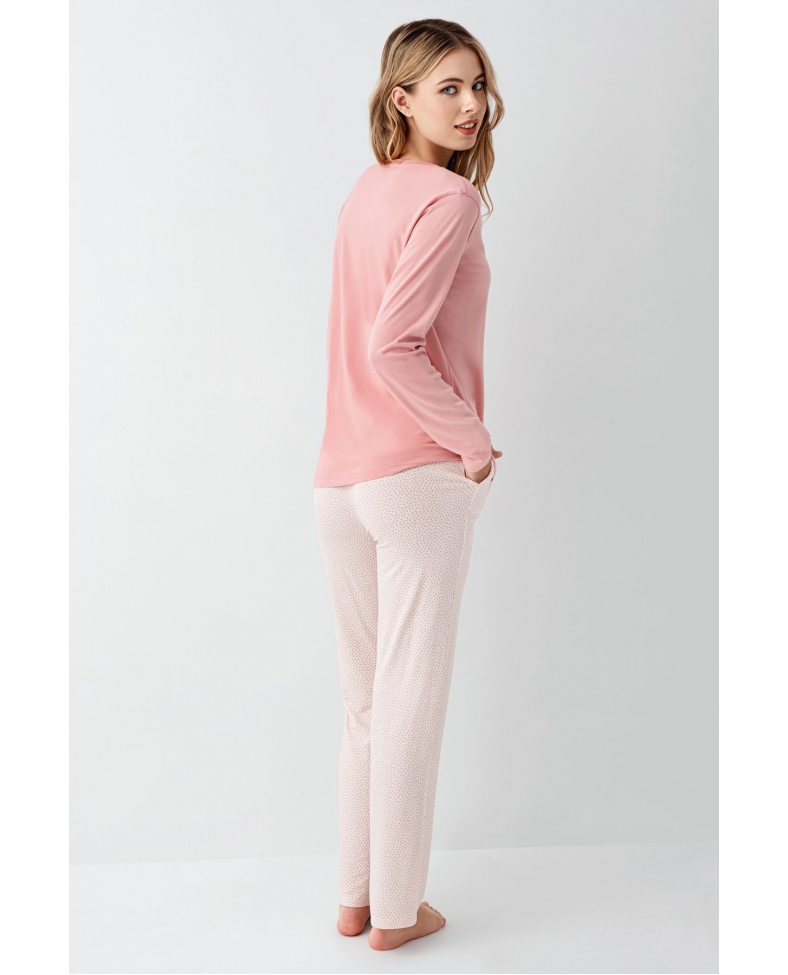 Arnetta 3417-X Kadın Battal Uzun Kol Pijama Takım