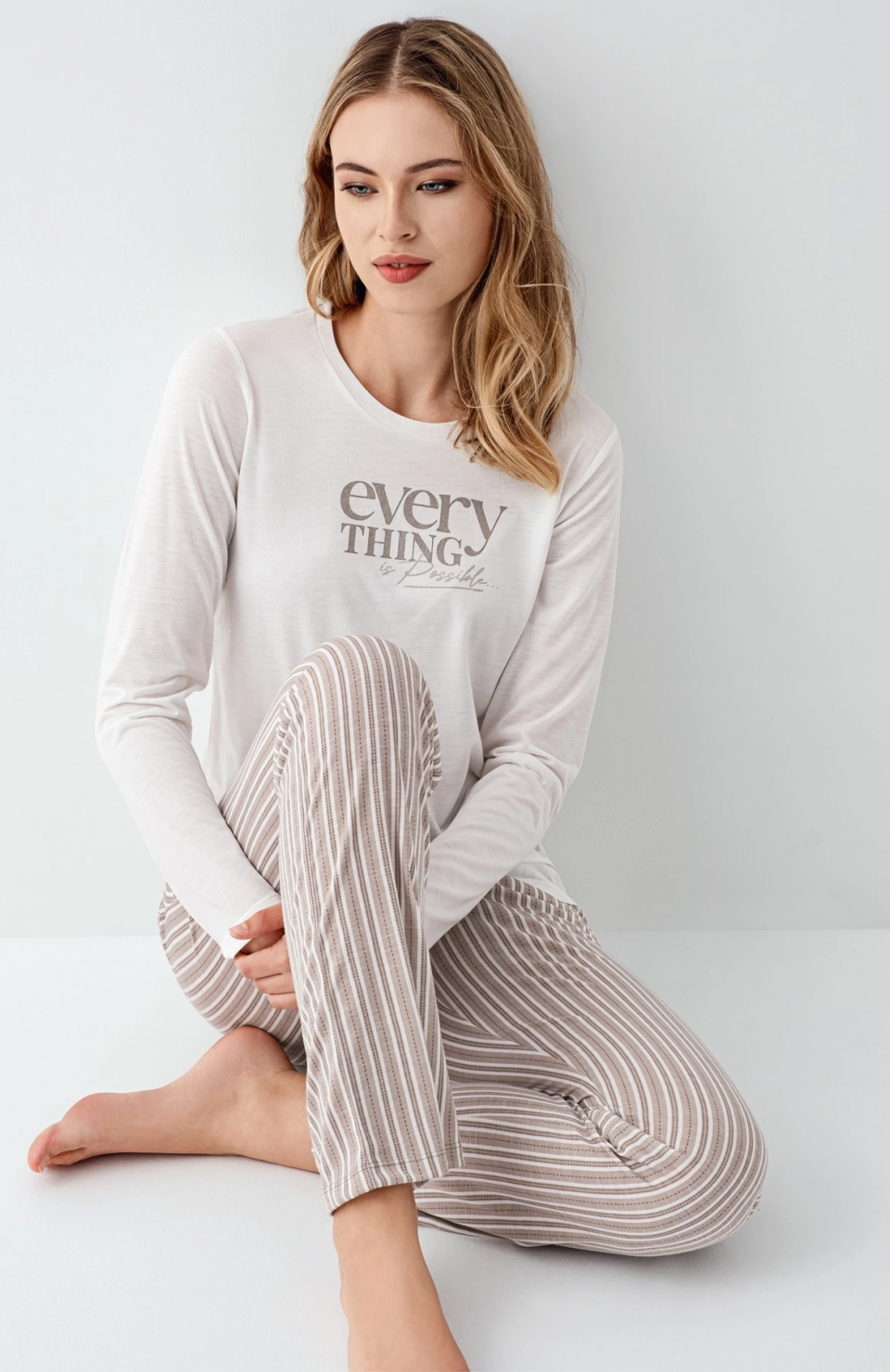 Arnetta 3424-S Kadın Uzun Kol Pijama Takım
