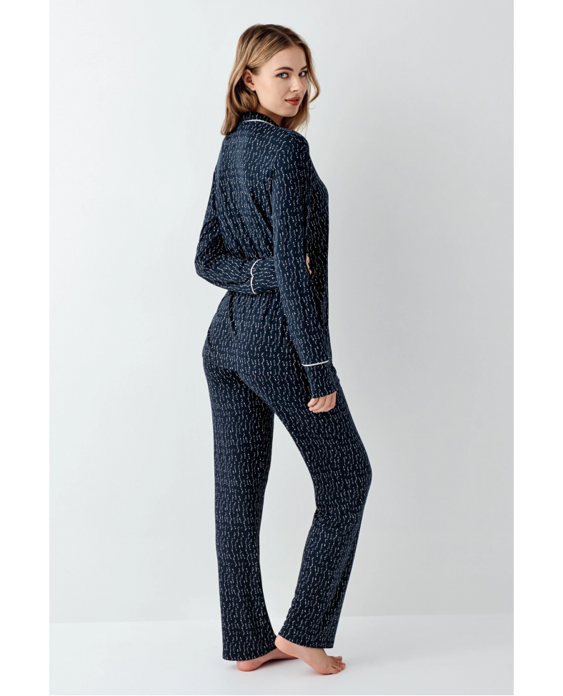 Arnetta 3430-S Kadın Gömlek Yaka Pijama Takımı