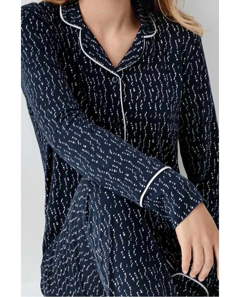 Arnetta 3430-S Kadın Gömlek Yaka Pijama Takımı