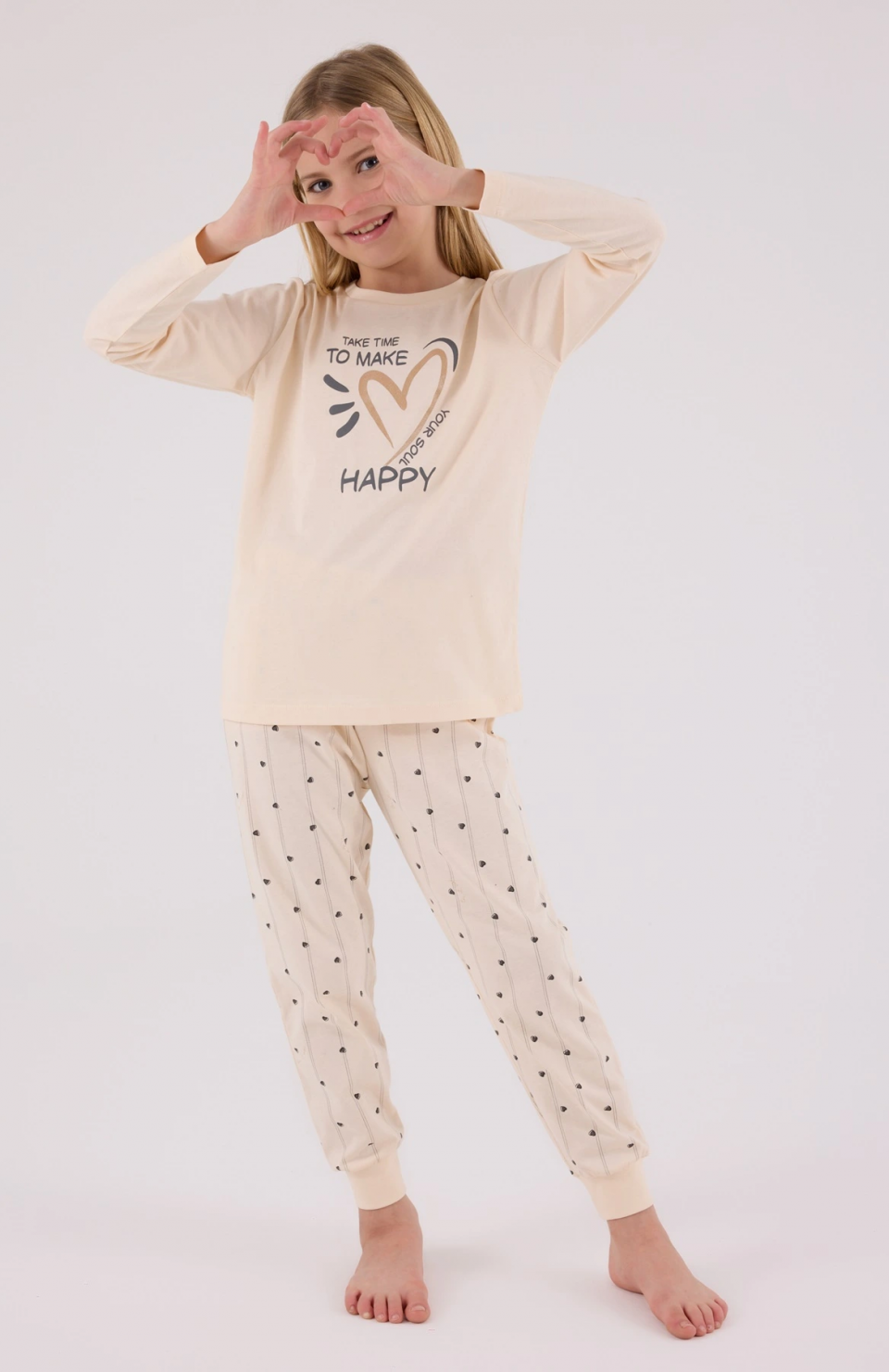 Arnetta 3434-2 Kız Çocuk Uzun Kol Pijama Takım