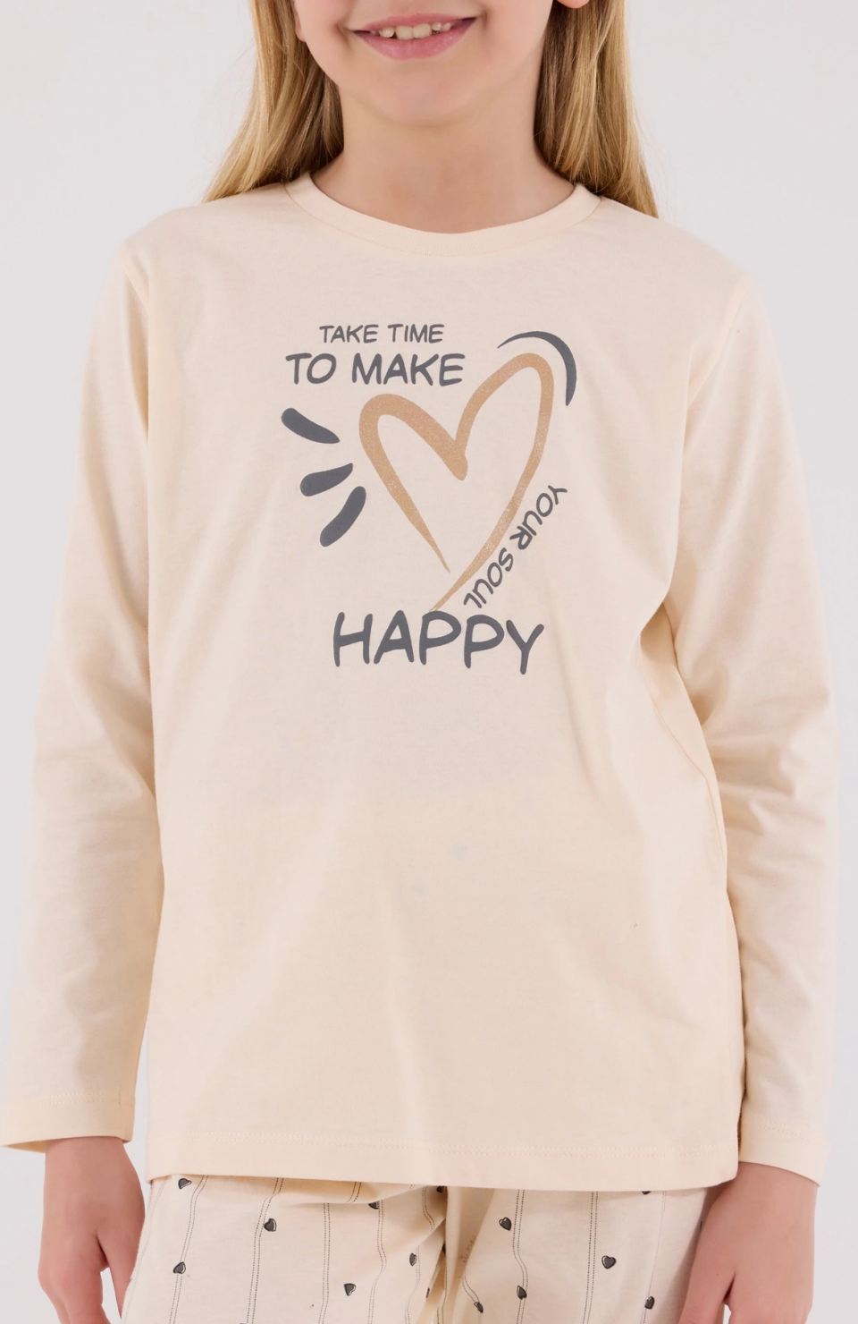 Arnetta 3434-G Kız Çocuk Uzun Kol Pijama Takım