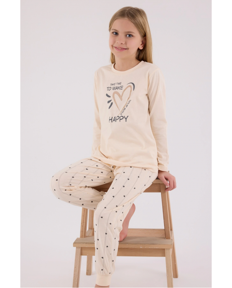 Arnetta 3434-G Kız Çocuk Uzun Kol Pijama Takım