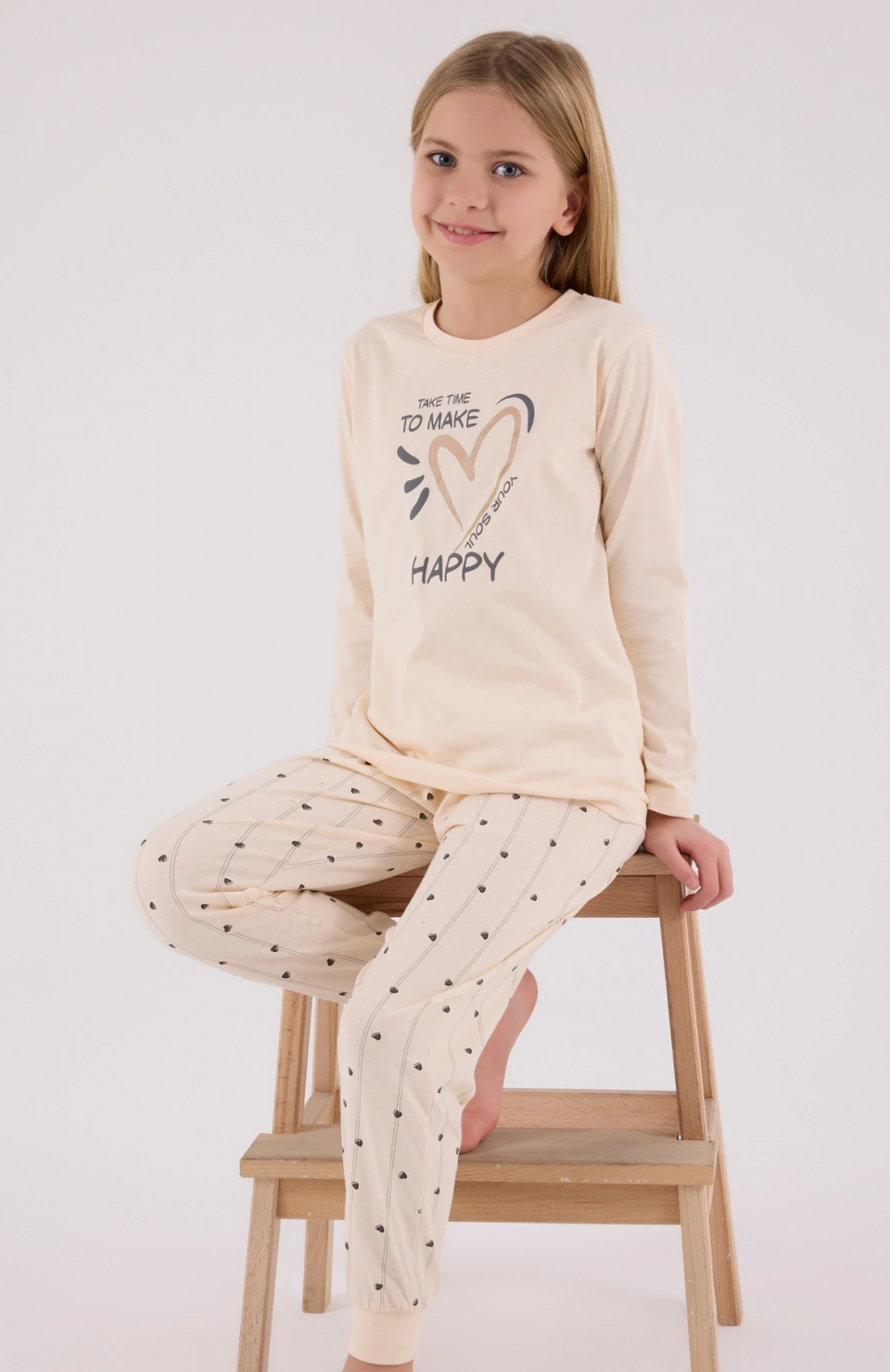 Arnetta 3434-G Kız Çocuk Uzun Kol Pijama Takım