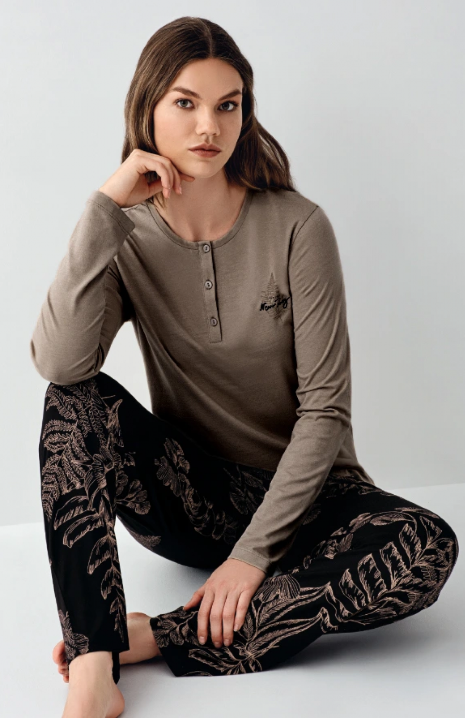 Arnetta 3439-S Kadın Uzun Kol Pijama Takım