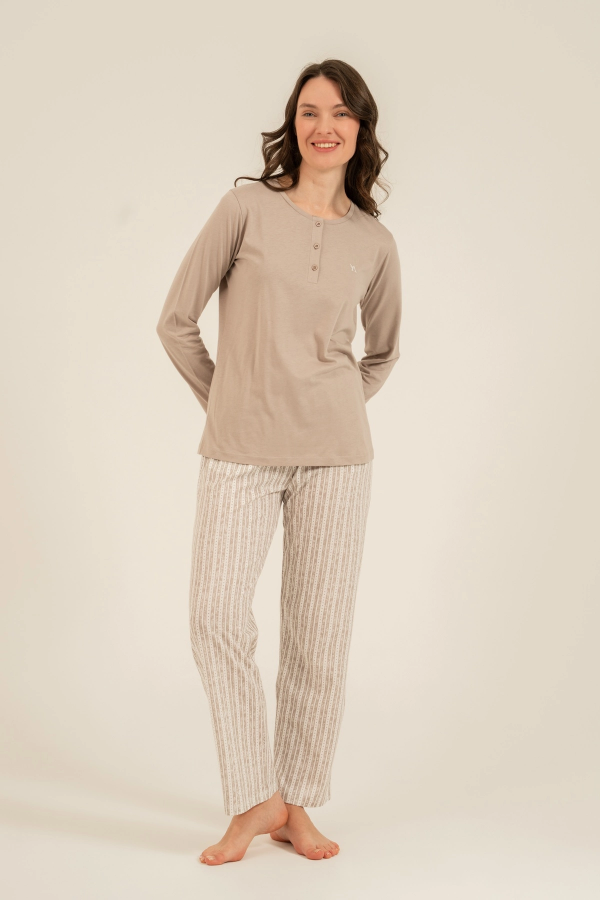 Arnetta 3779-S  Kadın Uzun Kollu Pijama Takım