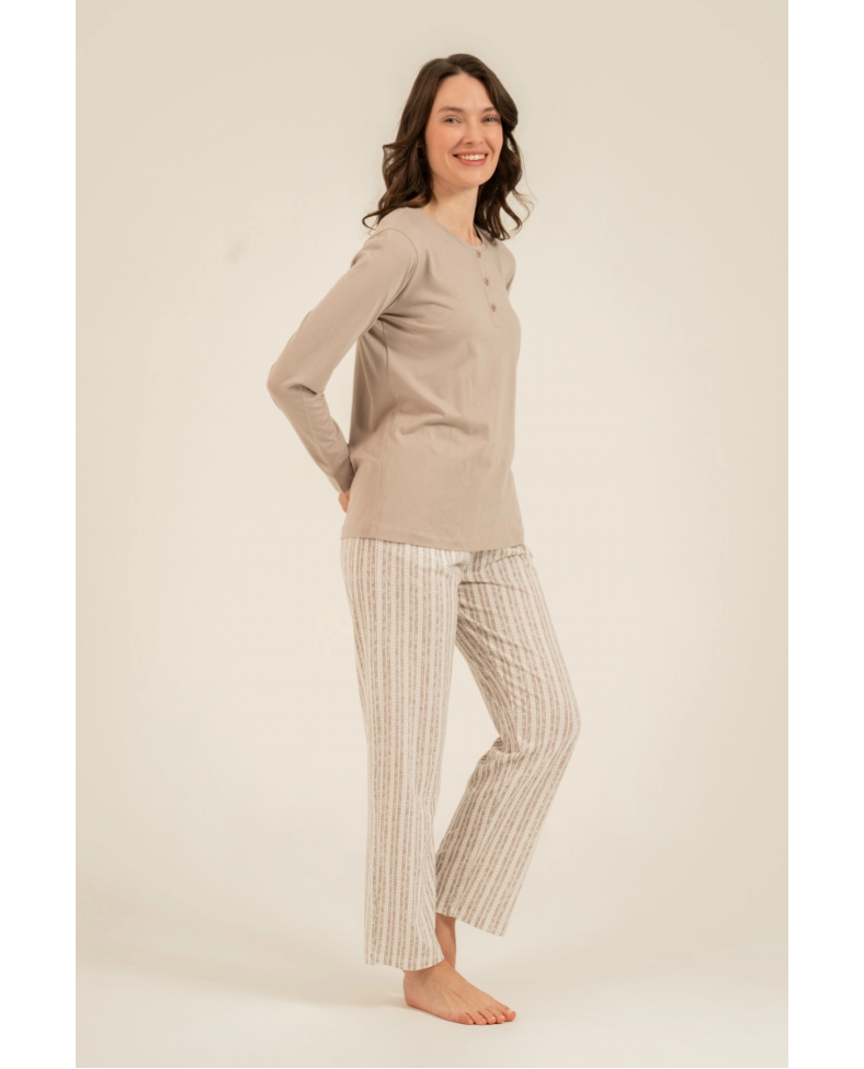 Arnetta 3779-S  Kadın Uzun Kollu Pijama Takım