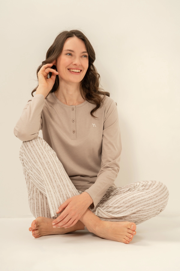 Arnetta 3779-x  Kadın Uzun Kollu Pijama Takım