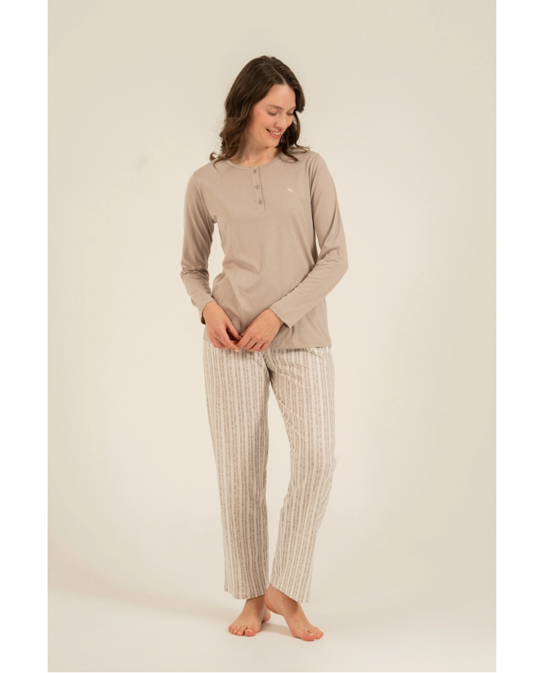 Arnetta 3779-x  Kadın Uzun Kollu Pijama Takım