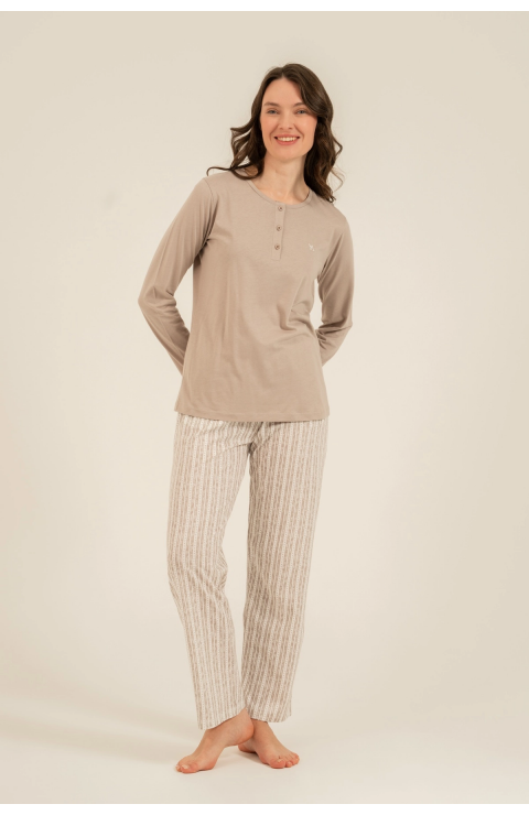 Arnetta 3779-x  Kadın Uzun Kollu Pijama Takım