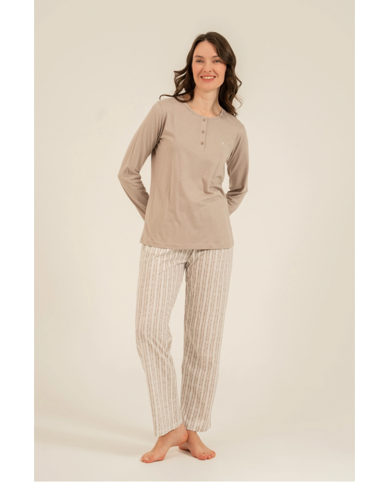 Arnetta 3779-x  Kadın Uzun Kollu Pijama Takım
