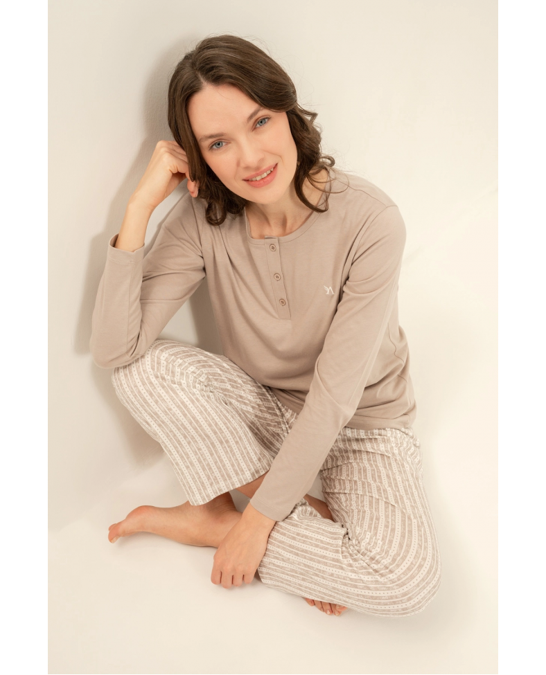 Arnetta 3779-x  Kadın Uzun Kollu Pijama Takım