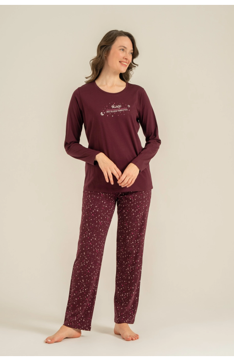 Arnetta  Ar3774-S  Kadın Uzun Kollu Pijama Takım