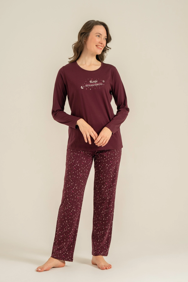 Arnetta  Ar3774-S  Kadın Uzun Kollu Pijama Takım