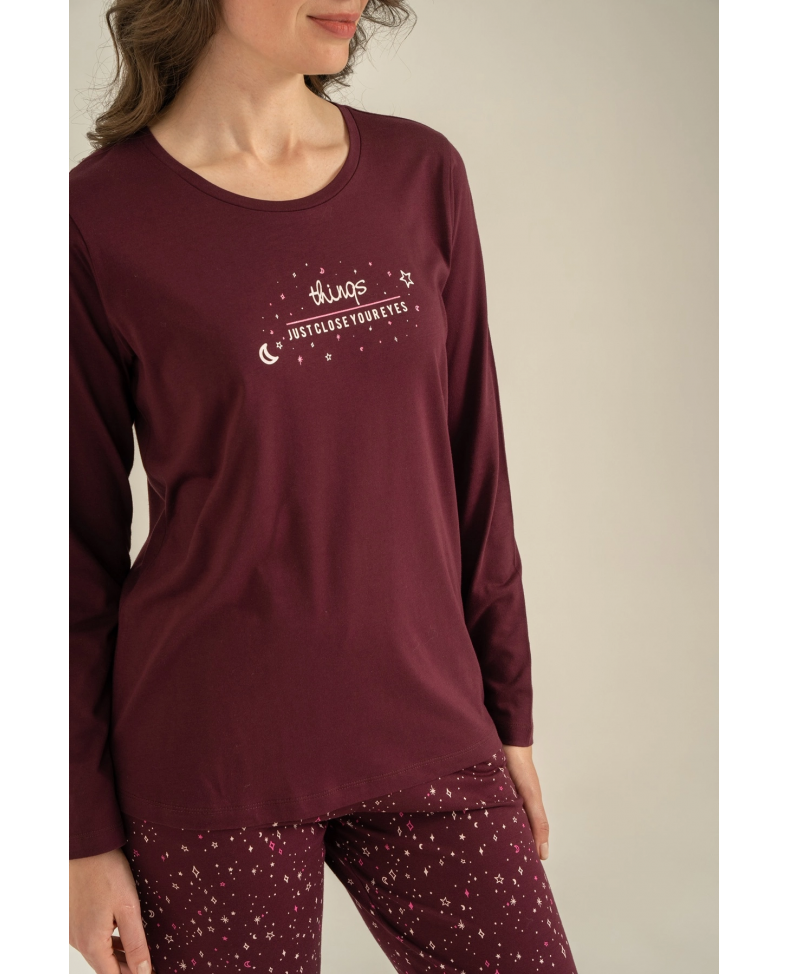 Arnetta  Ar3774-S  Kadın Uzun Kollu Pijama Takım