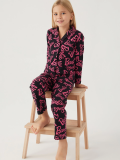 Barbie 1767-3 Kız Çocuk Gömlek Pijama Takımı