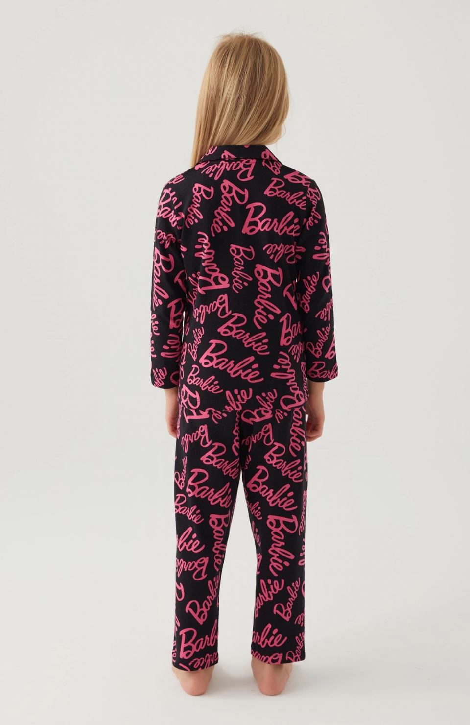 Barbie 1767-3 Kız Çocuk Gömlek Pijama Takımı