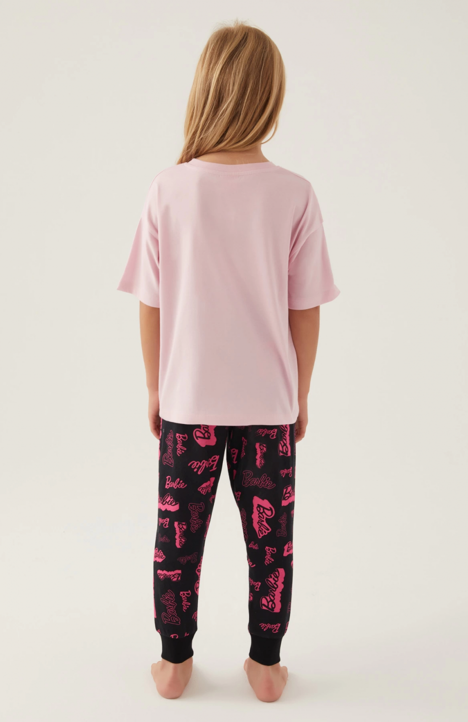 Barbie L1704-3 Kız Çocuk Kısa Kol Pijama Takımı