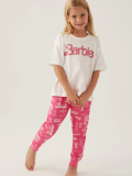 Barbie L1704-G Kız Çocuk Kısa Kol Pijama Takımı