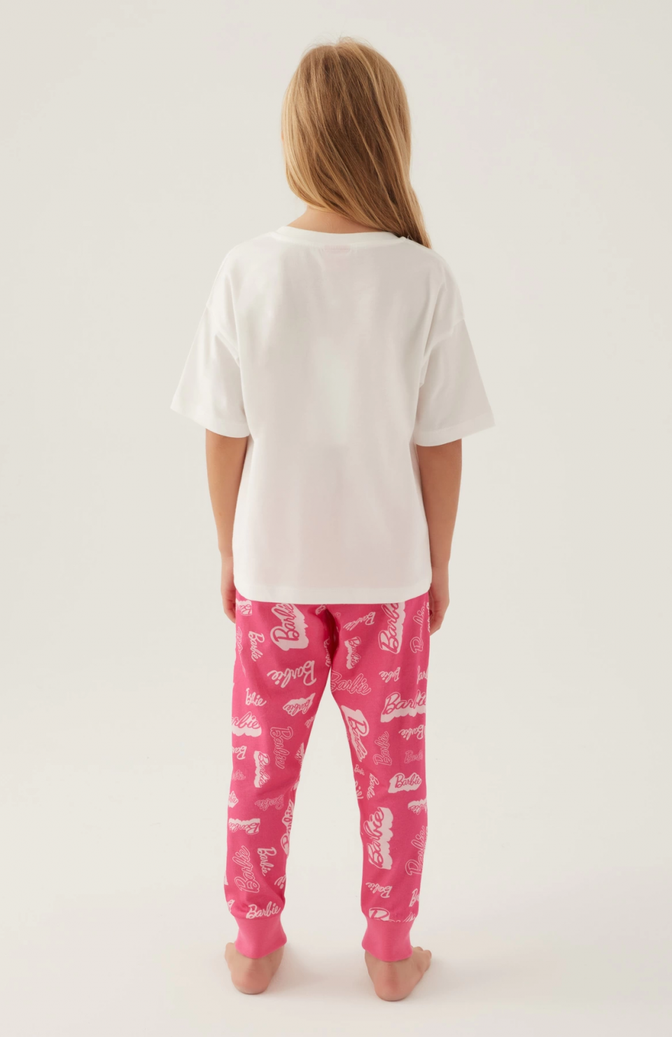 Barbie L1704-G Kız Çocuk Kısa Kol Pijama Takımı