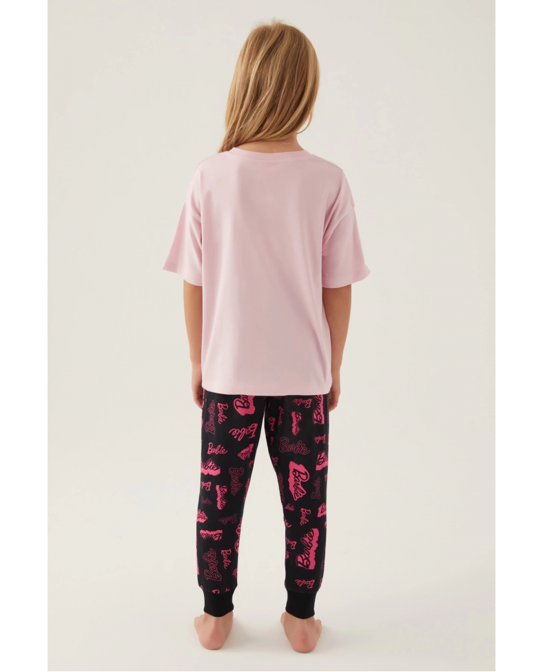 Barbie L1704-G Kız Çocuk Kısa Kol Pijama Takımı