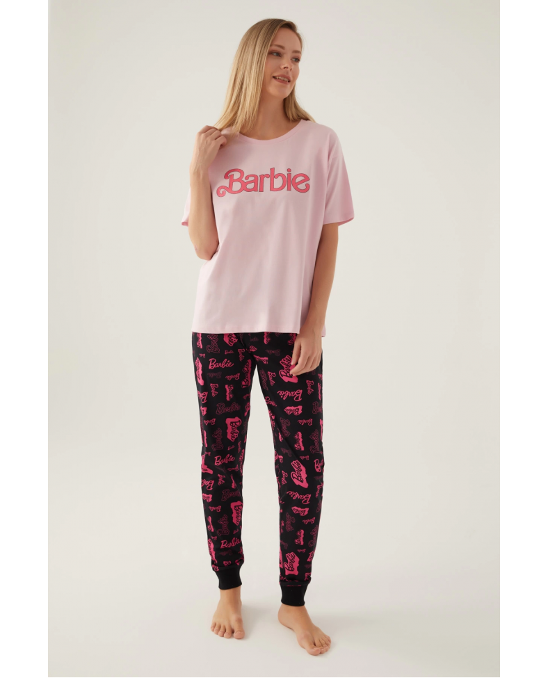 Barbie L1704-S Kadın Kısa Kol Pijama Takımı