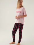 Barbie L1704-S Kadın Kısa Kol Pijama Takımı