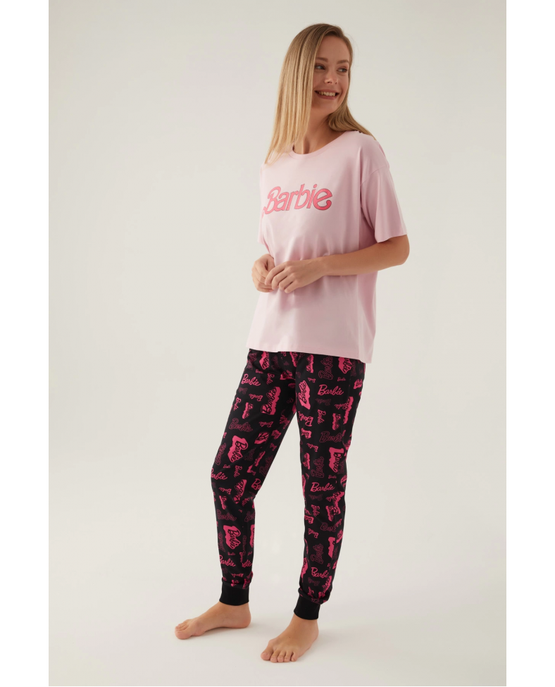 Barbie L1704-S Kadın Kısa Kol Pijama Takımı